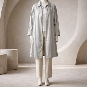 Zara Long Open Cardigan Gray Womens Size Small NWT